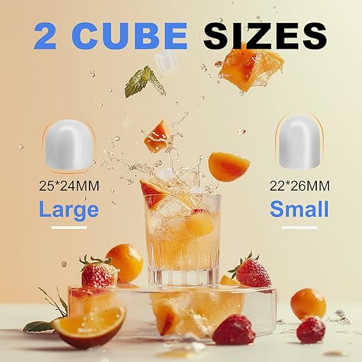 NEWBULIG Ice Makers Countertop with Handle, Portable Ice Machine, 9 Bullet Ice Cubes in 6 Mins, 26lbs in 24Hrs, Auto-Cleaning, with Basket and Scoop, for Home, Kitchen, RV, Camping, Green