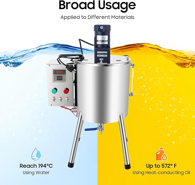 15L/4Gal Commercial Automatic Heating Stirring Mixing Filling Machine, 110v 1500w Lipstick Filling Machine for Dissolving and Filling Lipsticks, Candles, Vaseline, Oils