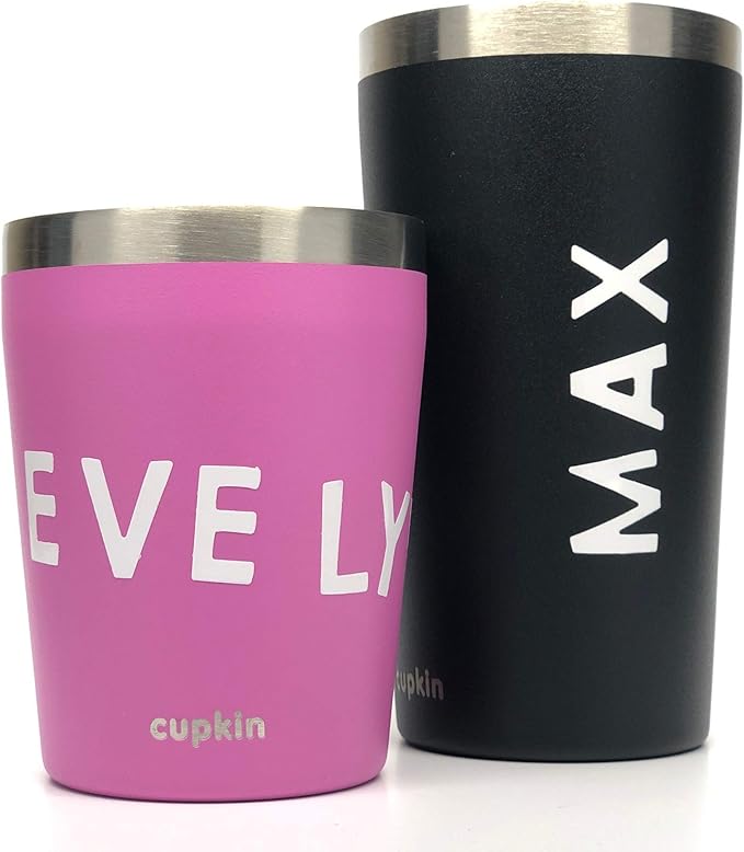 CUPKIN Waterproof Stickers to Personalize Your Stainless Steel Kids Cups: Write Your Kid's Names or Fun Words (47 Sticker Sheet)