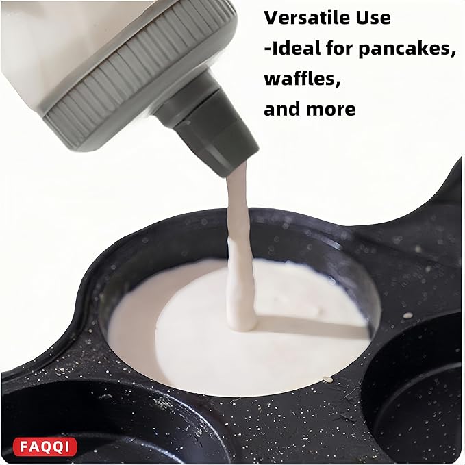 Premium Pancake Pen - Batter Squeeze Bottle for Perfect Pancake Designs | Easy-to-Clean Pancake Batter Dispenser with Drip-Free Valve | Ideal for Pancakes, Waffles, and Baking Needs