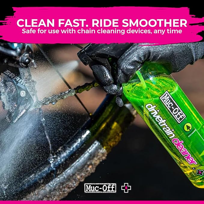 Muc-Off Bio Drivetrain Cleaner | Effective Biodegradable Bicycle Chain Cleaner and Degreaser Spray | Suitable for All Types of Bike