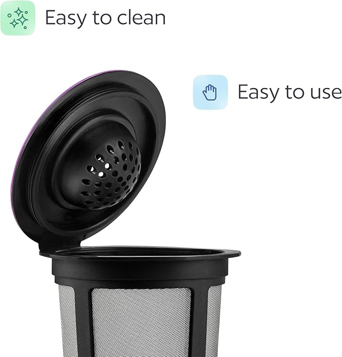 4 Black Reusable K Cups for Keurig Coffee Makers - Compatible with Keurig K-Classic, K-Select, K-Duo, K-Elite, K-Latte