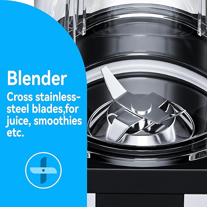 Compact Personal Blender for Smoothies & Shakes, 2-in-1 Bullet Blender and Grinder with 11-Piece Set, 2×24oz To-Go Cups + 10oz Grinding Cup, Ice Crushing, BPA-Free, Dishwasher Safe,Ideal Gift