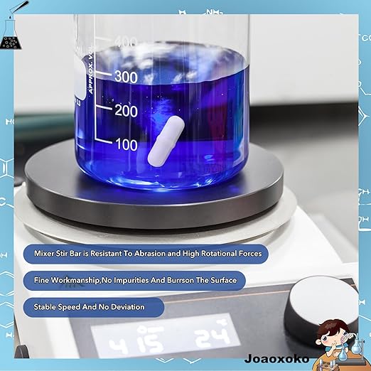 Magnetic Stir Bars,10 Pcs PTFE Magnetic Stirrer Mixer Stir Bar, 20 mm/ 0.8 Inch White Laboratory Stirrer Mixer Bar (30)