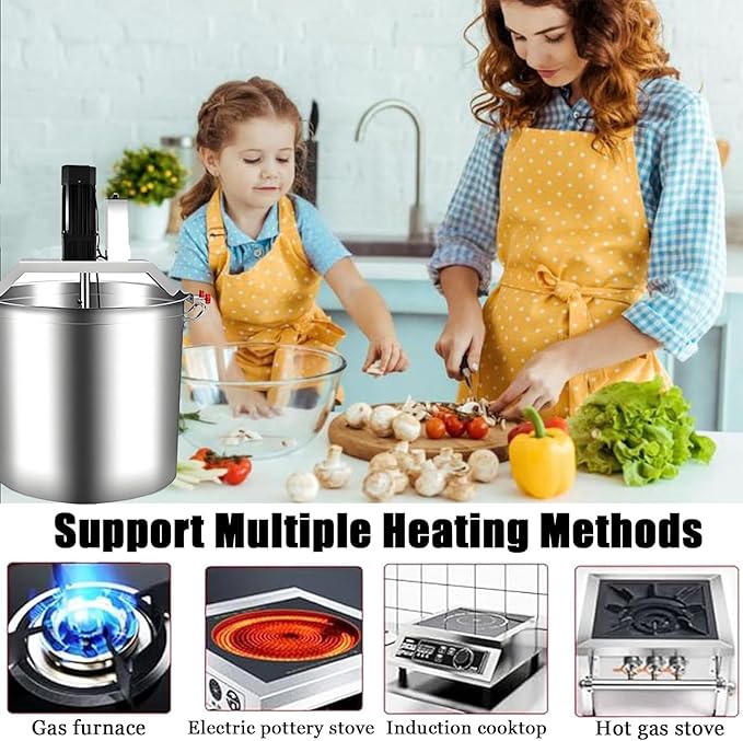 Sauce Stirrer Frying Machine, Automatic Food Mixer with 4-Blade Scraper and Adjustable Speed, Commercial Stirring Equipment for Hot Pot Bottom Seasoning Jam Beverage Soup