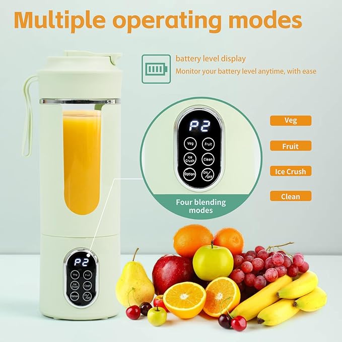 HappyFreeSX Portable Blender for Shakes and Smoothies,Small Personal Blender for Smoothies and Shakes (Green)