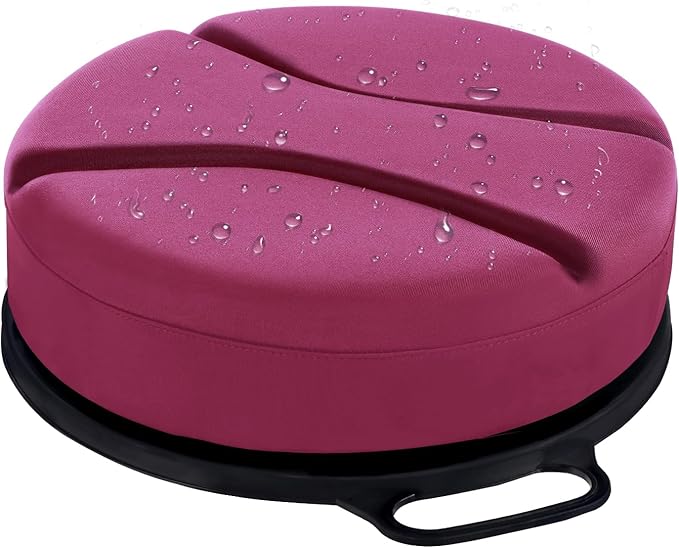 5 Gallon Bucket Seat with 3" Thick Seat Foam Cushion, 360°Swivel Bucket Lid Seat, Waterproof & Silent Bucket Seats for Dove Duck Hunting, Ice Fishing, Baseball, Camping