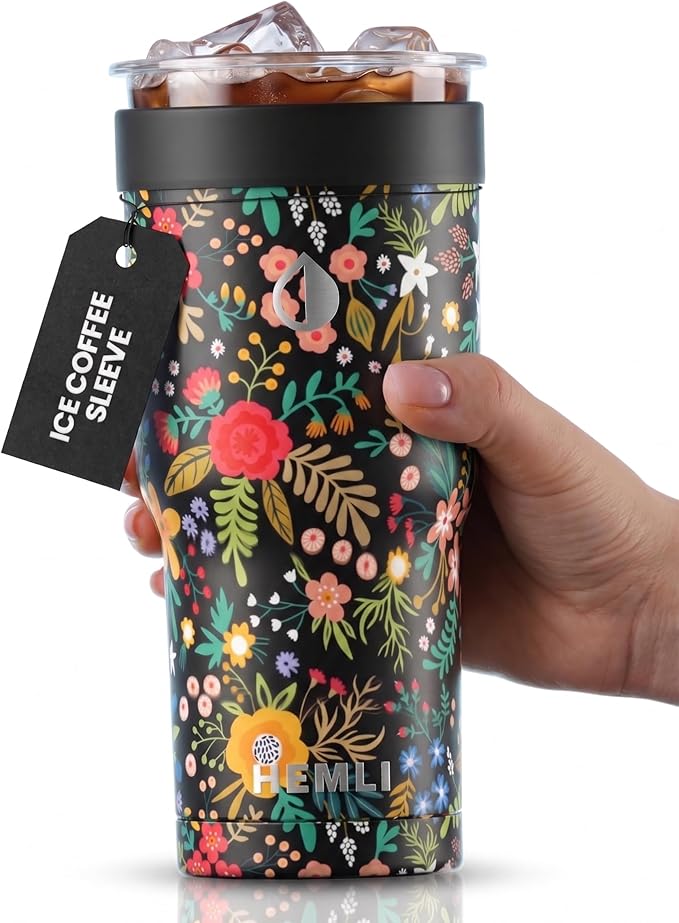 Universal Ice Coffee Sleeve Insulator - Insulated Iced Coffee Holder To Go, Insulated Cup Holder for Starbucks Dunkin Donuts McDonalds, Reusable Coffee Sleeve