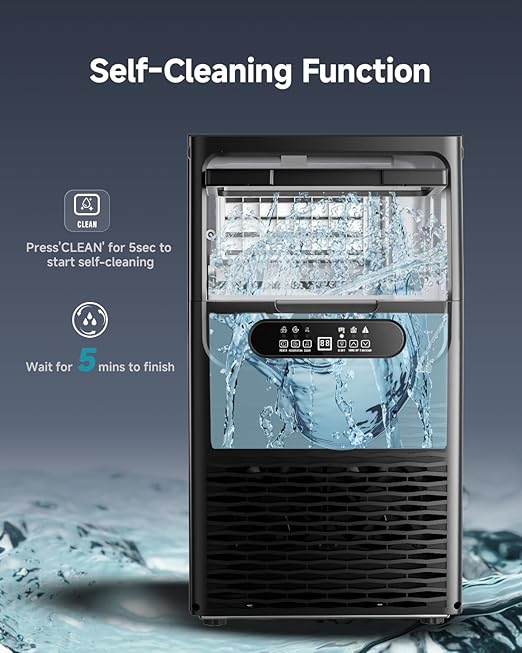 EUHOMY Commercial Ice Maker Machine,70lbs/24H,36 Ice Cubes in 8-12 Mins,Under Counter Ice Maker with Water Filter,12lbs Storage Capacity,Freestanding Ice Machine for Home/Bar/Cafe/Restaurant