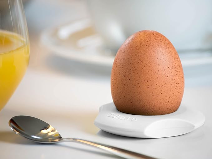 cregg 3-in-1 Egg Topper - White – Egg Cracker, Cup & Serving Ring – Made in Germany – For Soft & Hard Boiled Eggs – Egg Shell Opener – Kitchen Gadget & Gift for Breakfast Lovers
