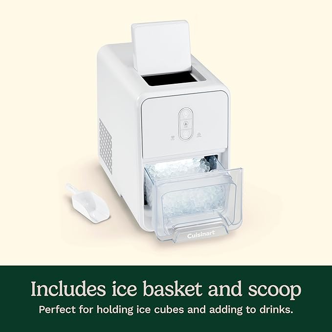 Cuisinart Counter-Top Nugget Ice Cube Maker, White, IMC-12