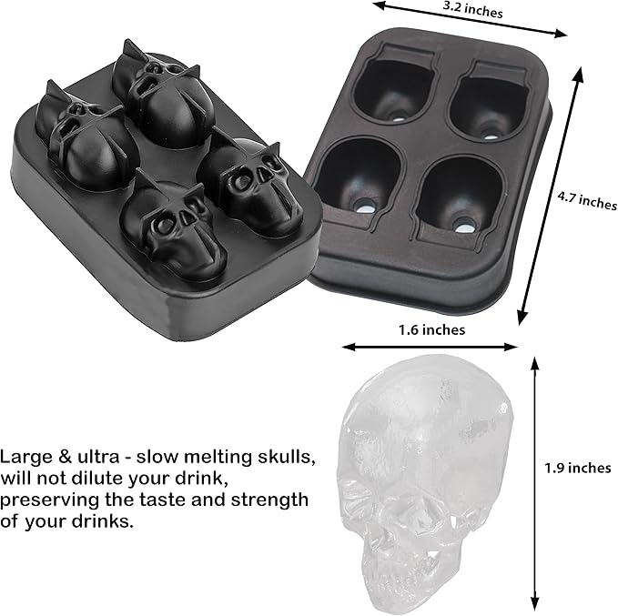 Bahoki Essentials Ice Molds - Silicone Ice Cube Tray With Lid - Easy Fill and Release Ice Maker - Great for Parties and Events