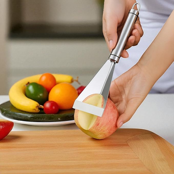 Fruit Carving Knife Stainless Steel Vegetable Cutter Tools – Silver Triangular Shape DIY Knives for Home Kitchen Platter Tray Decoration, Utility Pumpkin Kit Food Cutting Engraving V Channel Blades