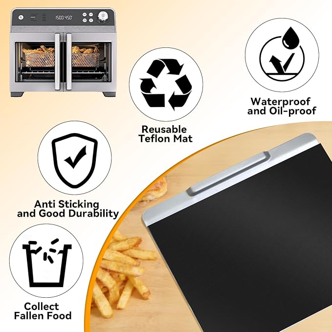 Oven Liner Compatible with Ninja French Door Air Fryer, 4PCS Oven Liners for Bottom of Oven for Ninja French Door FO101