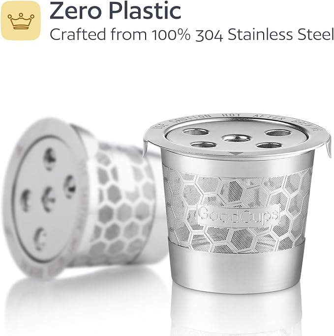 2 Stainless Steel Reusable K Cups for Keurig K Supreme, K Supreme Plus, K Slim, K-Brew Chill, K-Duo Hot & Iced with MultiStream Technology - 2 Refillable Kcups Coffee Filters for Keurig Coffee Makers