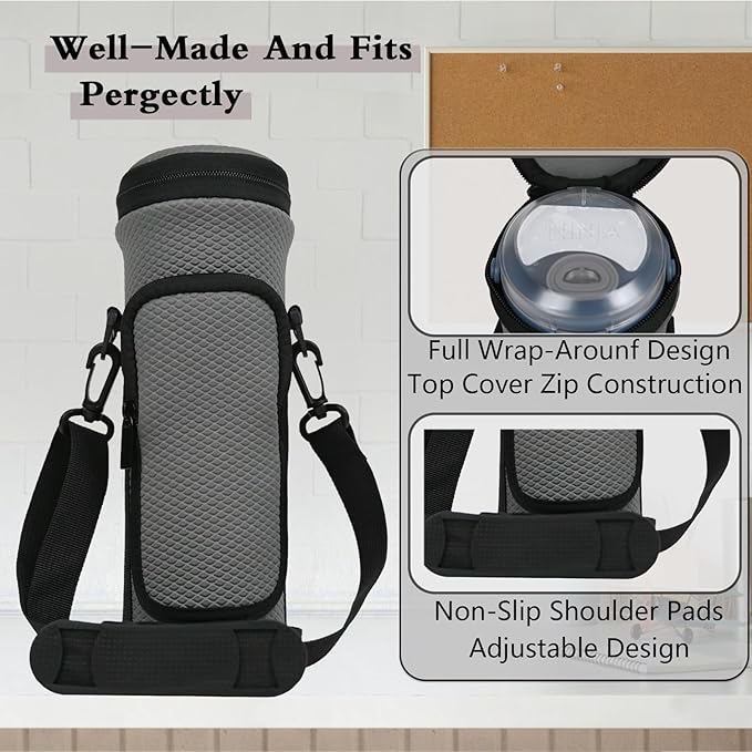 Portable Blender Storage Bag Sleeve for Nj Blast Portable Blender with Shoulder Strap and Accessory Pocket compatible with BC151NV/BC151BK/BC51NV/BC151CR/BC151EM 18oz Blast Blender