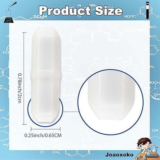 Magnetic Stir Bars 20pcs PTFE Stirrer Mixer, 20 mm/ 0.8 Inch White Stir Bar