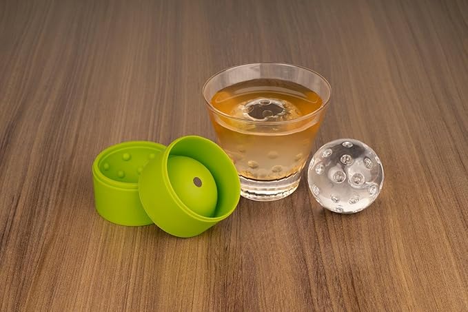 Kikkerland Pickleball Ice Ball Molds, Set of 2 Ice Molds
