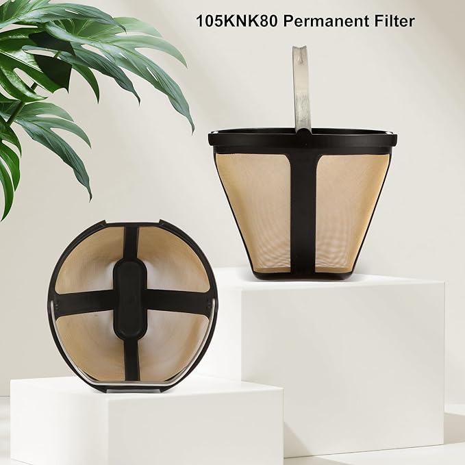 2pcs Replacement for CE250 CE251 Coffee Permanent Gold Tone Filter,Compatible with Ninja 12-Cup Programmable Coffee Brewer
