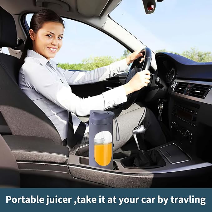 Portable blender,USB-C rechargeable,Personal compact travel juicer cup15OZ for Shakes, Smoothies,Fresh juice,Self-cleaning,Leakproof lid, Smart time display,12 blades,with strong blending Purple