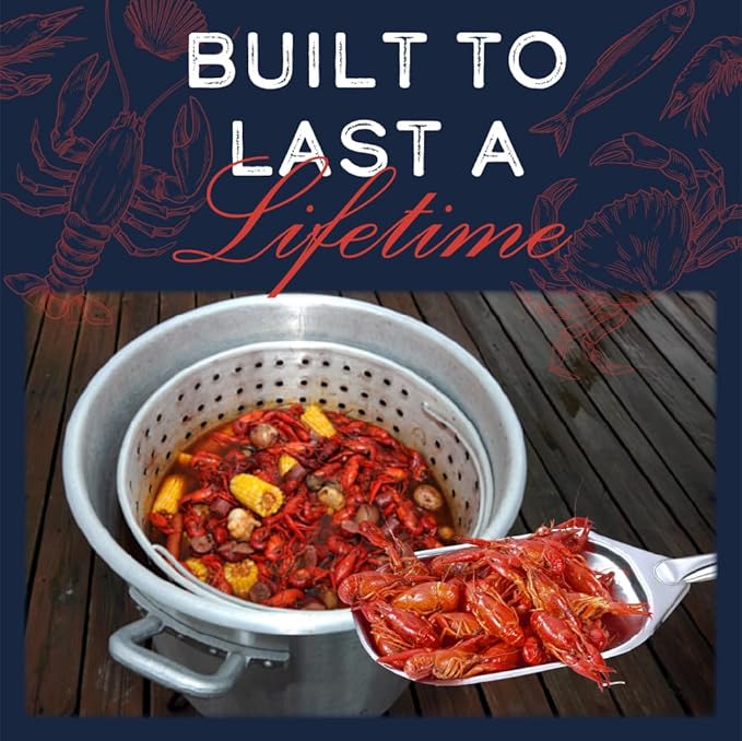 CONCORD Stainless Steel One Piece Crawfish Jambalaya Pot Spoon Stirrer. Great for Seafood, Lobster, Crab, Cajun, and Low Country Boils. (36")