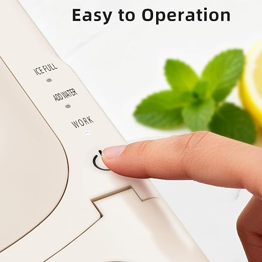 Antarctic Star Portable Countertop Ice Maker with Self-Cleaning, 18Lbs/24H, One-Touch Operation, Ice Scoop for Home, Kitchen, Office(White)
