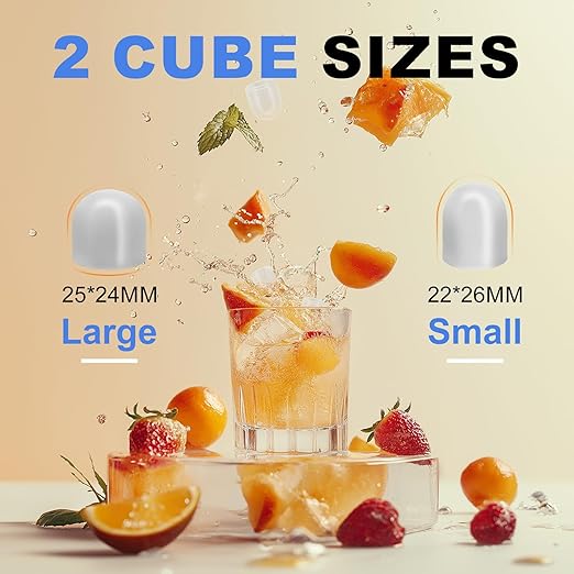 NEWBULIG Ice Makers Countertop with Handle, Portable Ice Machine, 9 Bullet Ice Cubes in 6 Mins, 26lbs in 24Hrs, Auto-Cleaning, with Basket and Scoop, for Home, Kitchen, RV, Camping,White