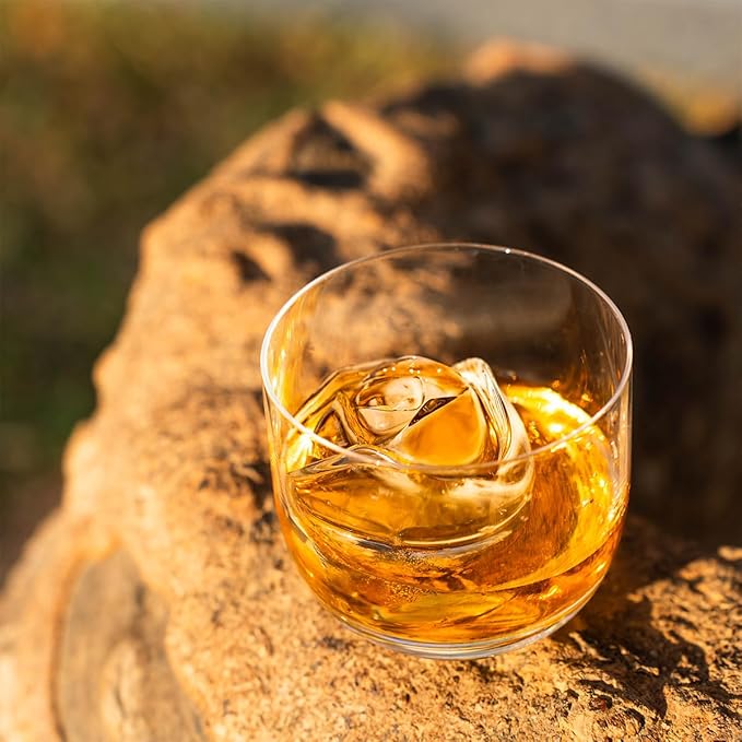 GLAZER mini, Clear Rose Ice Cube Mold Maker for Whiskey
