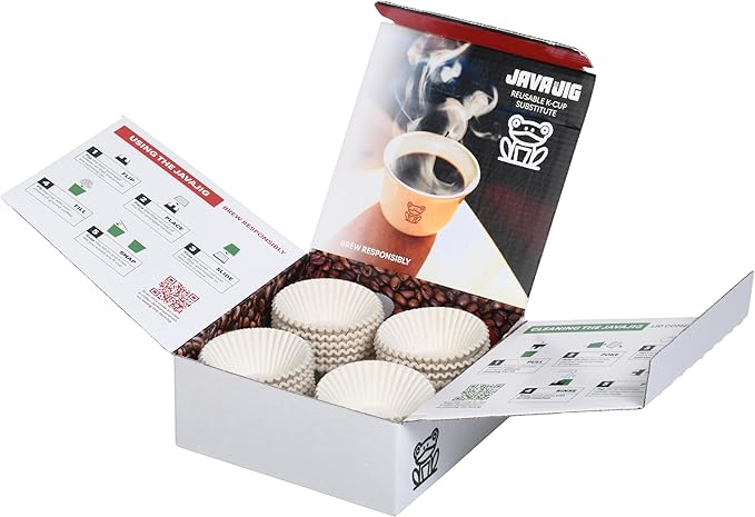360 GENUINE JAVAJIG BRAND SINGLE SERVE COFFEE FILTERS for use in JavaJig Reusable Refillable Coffee Pod for Single Serve Coffee Makers