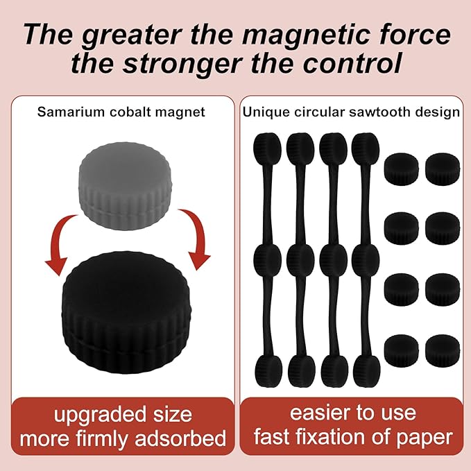 4 Sets Air Fryer Magnet Silicone Buckle, Secure Locking Disposable Liners Heat-Resistant & Prevent Paper Burns Magnetic Clips Holder for All Iron Air Fryer Accessories (Black)