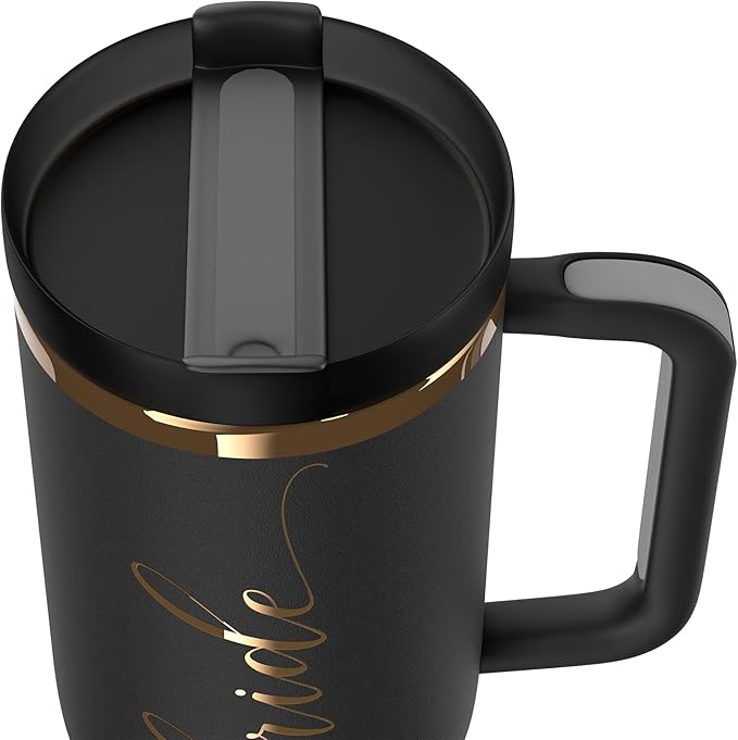 Heather & Willow Bride to Be Coffee Tumbler with Lids and Straws | 40 oz Mason Jar Cups & Iced Coffee Cup | Wedding Bridesmaid Proposal Gifts, Bridal Shower, Bachelorette Party Supplies & Bride Tribe