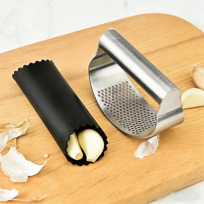 Garlic Press Rocker Stainless Steel, Kitchen Mincer Tool