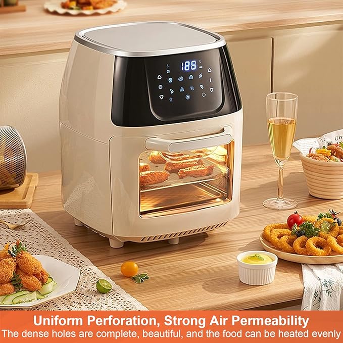 Numola 100 Pcs Air Fryer Liners Disposable Parchment Paper, 9 Inch Perforated Airfryer Sheets for Baking, Square Unbleached Non-Stick Steamer Liner for Oven, Microwave, Steaming Basket