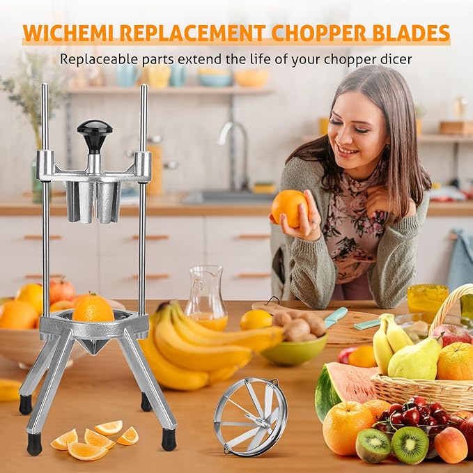 WICHEMI 8 Section Blade for Commercial Easy Wedger Lemon Cutter Blade Stainless Steel Fruit Lime Slicer Vegetable Chopper Dicer 8 Wedger Blade
