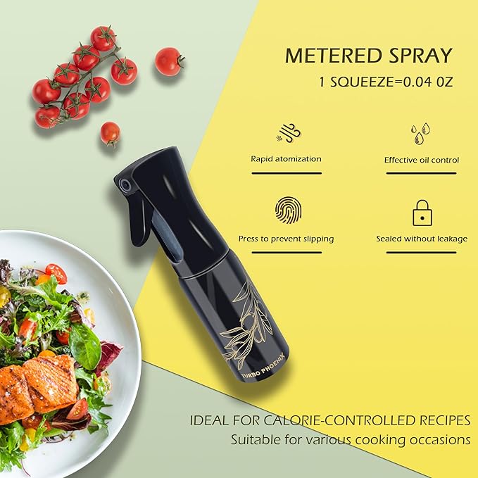 Oil Sprayer For Cooking, 200ML-Glass Refillable Spray Bottle, Oil Spritzer Dispenser For Kitchen,Olive Oil Dispenser Spray Bottle,Oil Sprayer For Air Fryer, Perfect Control For A Healthy Diet Portion.