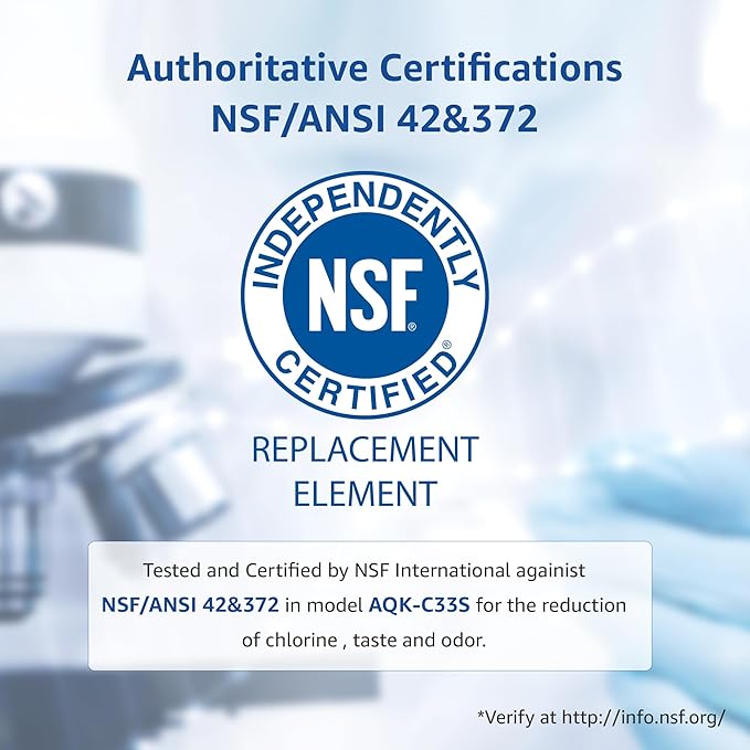 Replacement for GE® Opal Nugget Ice Maker Water Filter, NSF 42&372 Certified, 3 Counts, by AQUA CREST