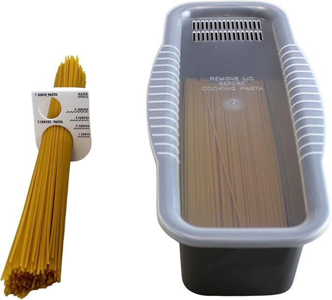 Microwave Pasta Cooker with Built-in Portion Tool – BPA-Free, Non-Stick Quick Meal Maker for Pasta, Ramen & Veggies – Ideal for Dorms, Small Kitchens, and RVs by Dependable Industries