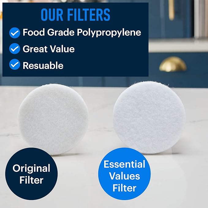 Essential Values 8 Pack Cold Brew Coffee Filters - Replacement Coffee Filter Bags - Compatible with Toddy Cold Brew Maker