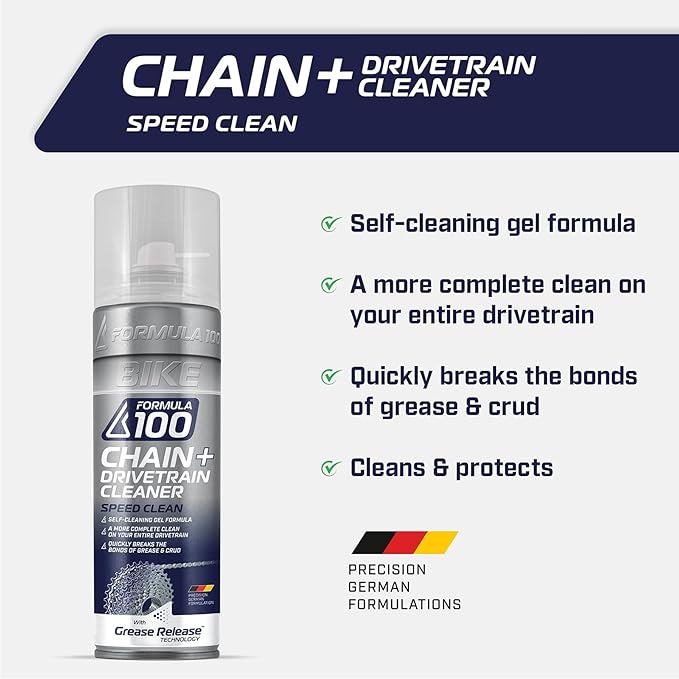 Speed Clean Bike Chain + Drivetrain Degreaser – Spray Cleaning for Bicycles & Electric Bikes – Quickly Removes Grease, Dirt & Grime