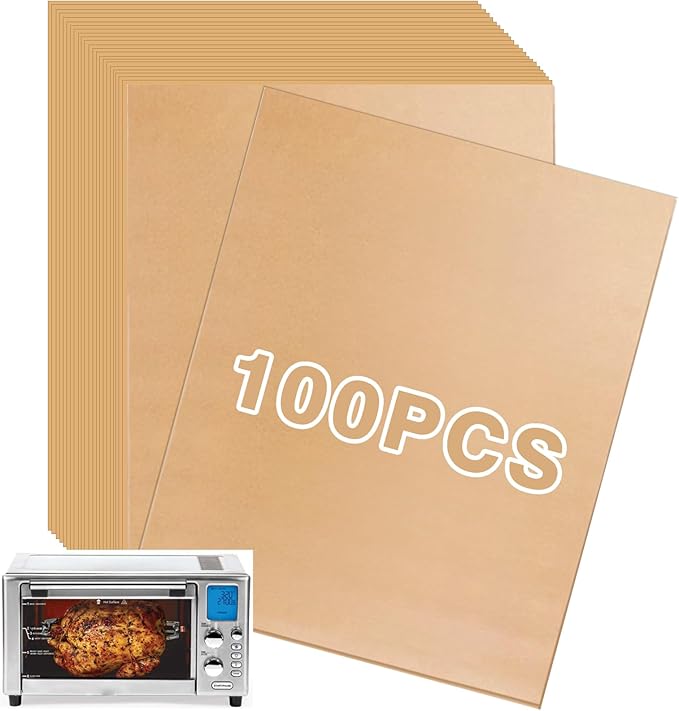SIUDANGKA Parchment Paper Liners for Emeril Lagasse Everyday 360 Stainless Steel Air Fryer, 100 PCS Unbleached Baking Parchment Paper Disposable