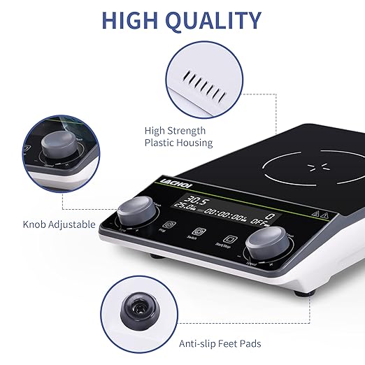 Magnetic Stirrer 5.9 inch Magnetic Stir Plate with stir bar LCD Display 100-1600RPM Max Stirring Capacity 5000ml Digital Magnetic Stir Plate Magnetic Mixer Lab Stirrers(No Heating)