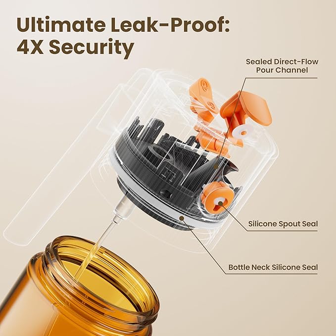 LAKUMIQI 2 in 1 Oil Sprayer for Cooking, 17oz Light-Blocking Glass Spray Bottle with Stickers, Oil Dispenser for Salad, Air Fryer & BBQ