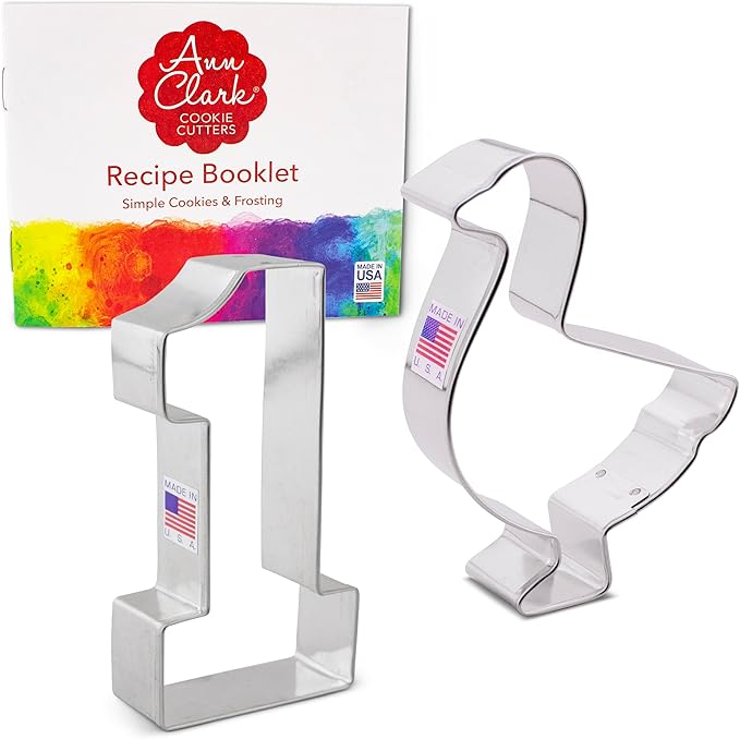 One Silly Goose Cookie Cutters 2-Pc. Set Made in the USA by Ann Clark, Goose, Number One/#1