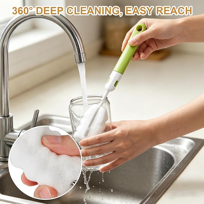 Glass Cups with Lids and Straws, 20 oz Dual Lid Two Straw Tumbler, Travel Home Versatile Beer Can Cup, Iced Coffee Drinkware, Clear Mug for Smoothie Beverage with Two Cleaning Brushes
