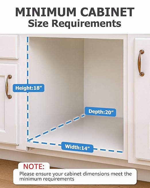Bulado Pull Out Trash Can Under Cabinet, Under Sink Trash Can Kit for 7.5-10 Gallon with Garbage Bag Holder, Heavy Duty Steel Frame, Holds Up to 125 lbs, Easy to Install (Bin Not Included)