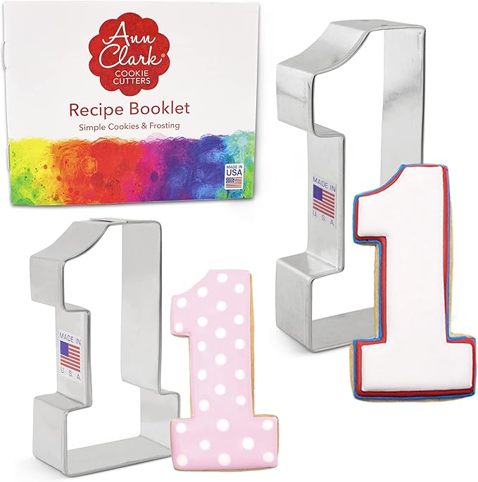 Ann Clark 2-Pc. Number 1 Cookie Cutter Set, Made in USA, 3-1/4” and 4-1/2”
