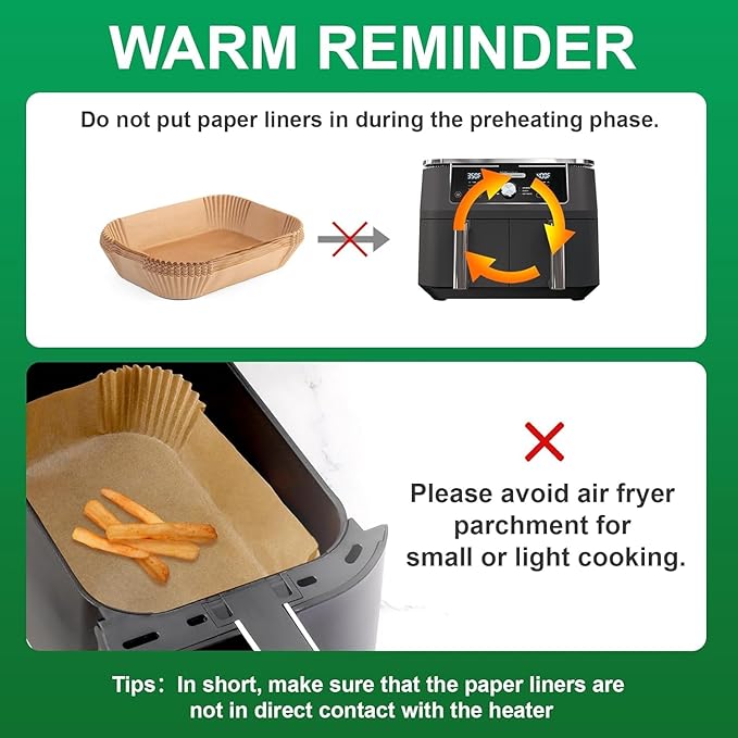 Parchment Paper for Beautiful air fryer 9 Qt, 100pcs Air Fryer Liners