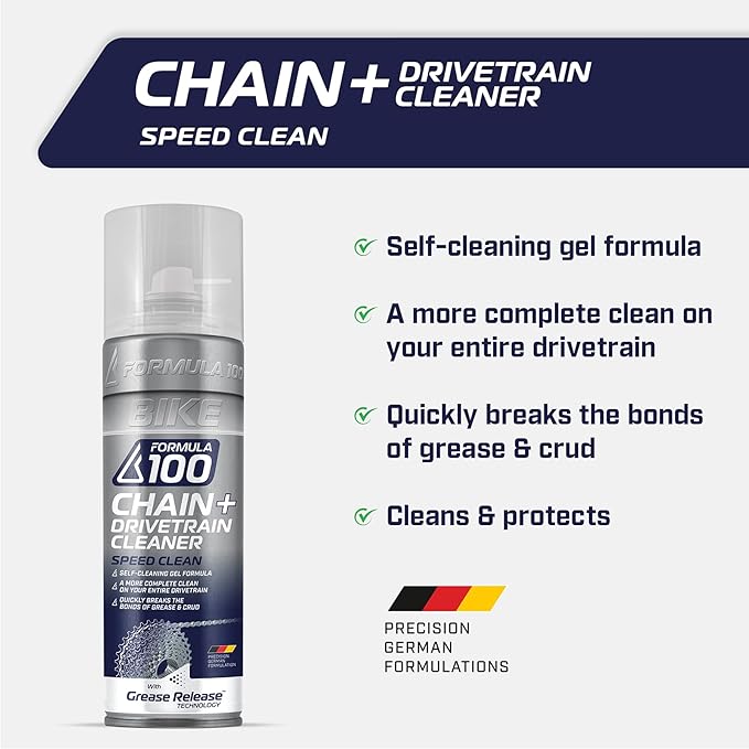Speed Clean Bike Chain + Drivetrain Degreaser – Spray Cleaning for Bicycles & Electric Bikes – Quickly Removes Grease, Dirt & Grime