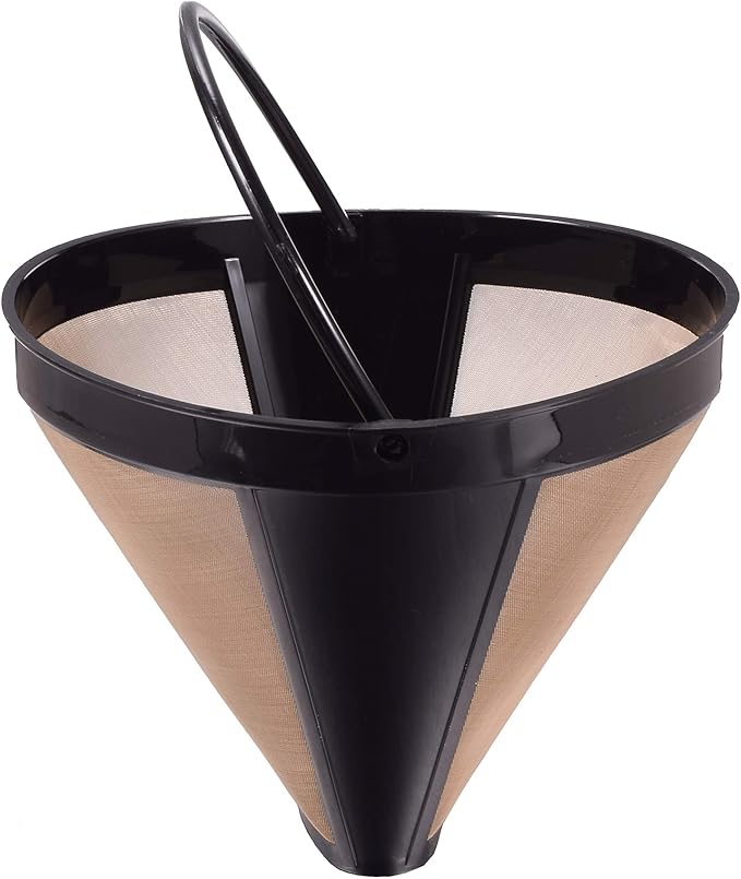 Reusable NO.4 Basket Cone Coffee Filters,8-12 Cup Replacement Coffee Filter for Cuisinart Coffee Makers,Machines and Brewers (2 PC Coffee Filters)