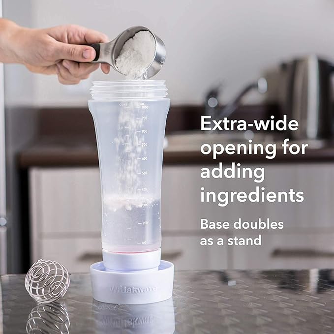 Pancake Batter Dispenser, Pancake Mix Dispenser with BlenderBall for Pancakes, Crepes, Waffle, Muffins, Qatayef, Cupcakes, and more (1 pack)